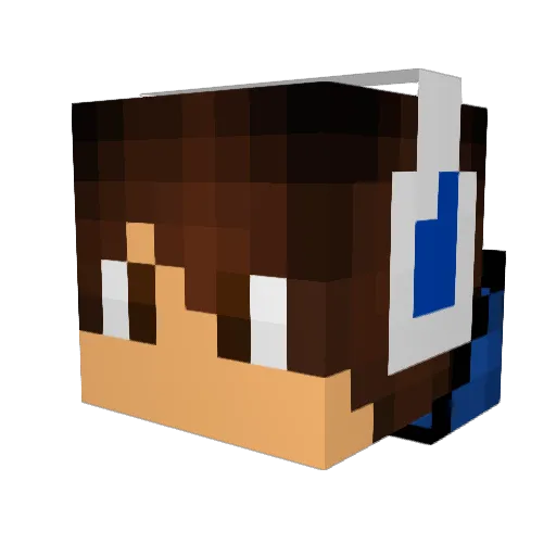 hanbaler Minecraft avatar head, 3D render