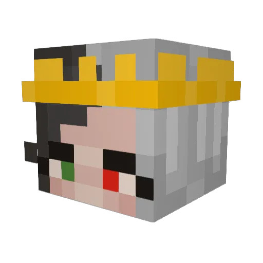 hanbooo Minecraft avatar head, 3D render