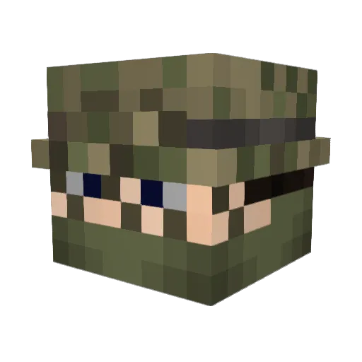 handbm Minecraft avatar head, 3D render