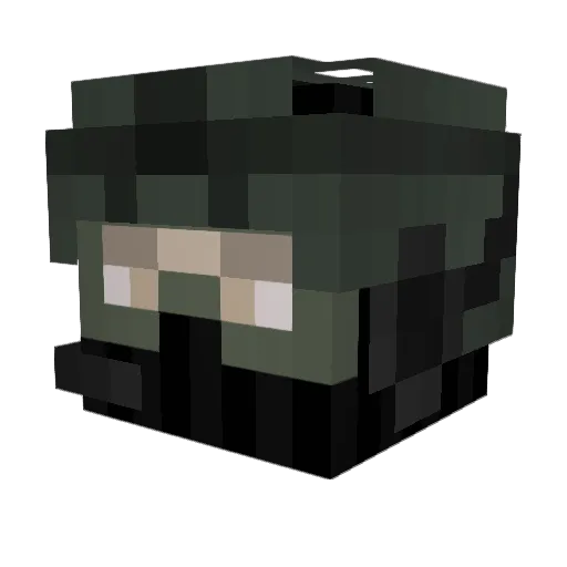handinhand Minecraft avatar head, 3D render