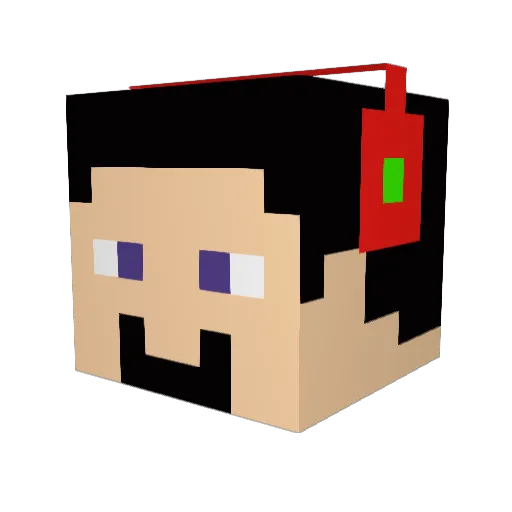 handlebar14 Minecraft avatar head, 3D render