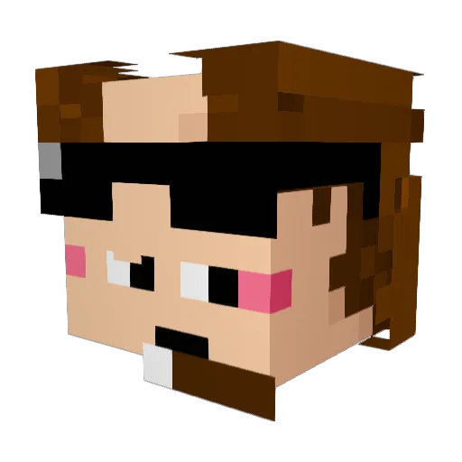 handsome2469 Minecraft avatar head, 3D render