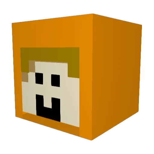 handsomeshrimp Minecraft avatar head, 3D render