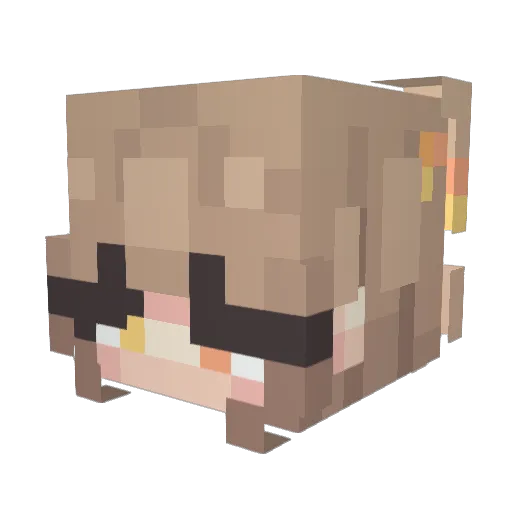 handwear Minecraft avatar head, 3D render