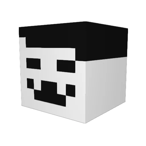 handwerklicher Minecraft avatar head, 3D render