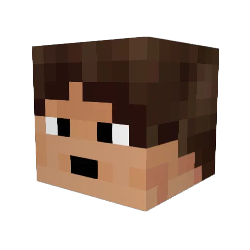 handymusic Minecraft avatar head, 3D render