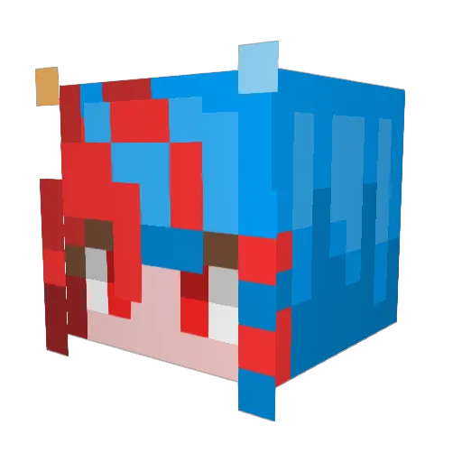 hangeMAX Minecraft avatar head, 3D render