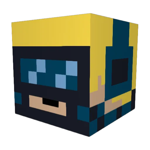 hanghangy Minecraft avatar head, 3D render