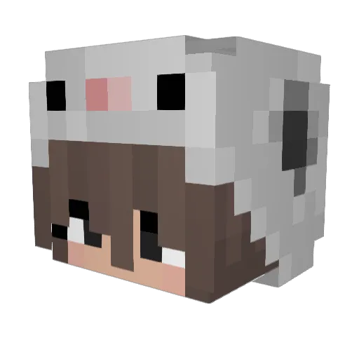 hangilady Minecraft avatar head, 3D render