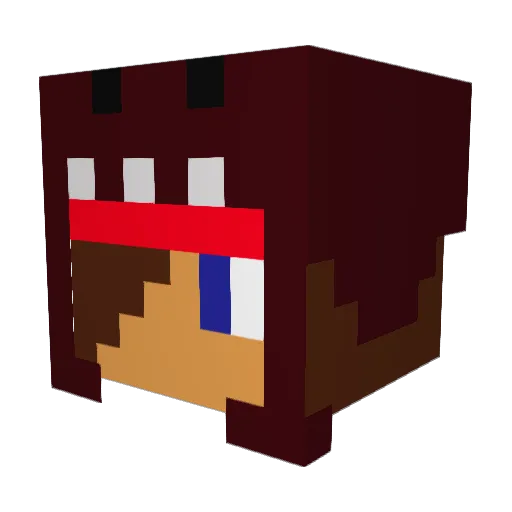 hangniku Minecraft avatar head, 3D render