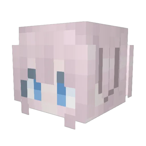 hango_awa Minecraft avatar head, 3D render