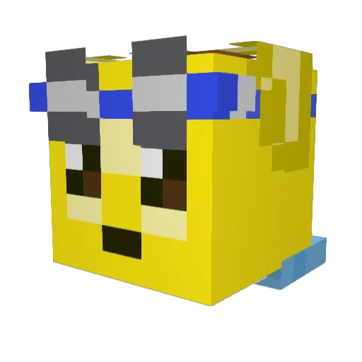 haniel Minecraft avatar head, 3D render
