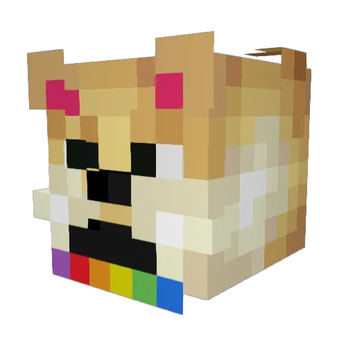 haniero Minecraft avatar head, 3D render