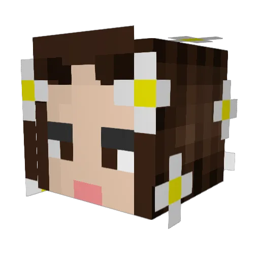 haninii Minecraft avatar head, 3D render