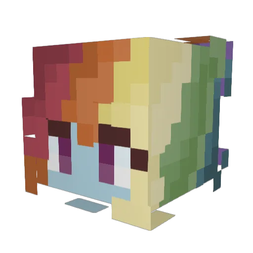 hanionu Minecraft avatar head, 3D render