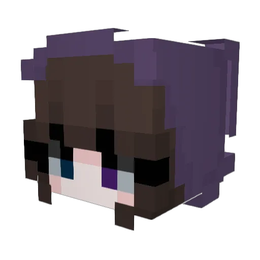 haniulla Minecraft avatar head, 3D render