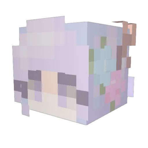 haniwahhuru Minecraft avatar head, 3D render