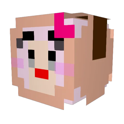hanji1231 Minecraft avatar head, 3D render