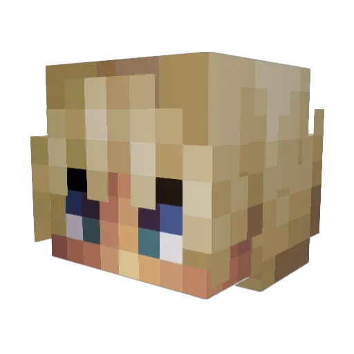 hanjo21 Minecraft avatar head, 3D render