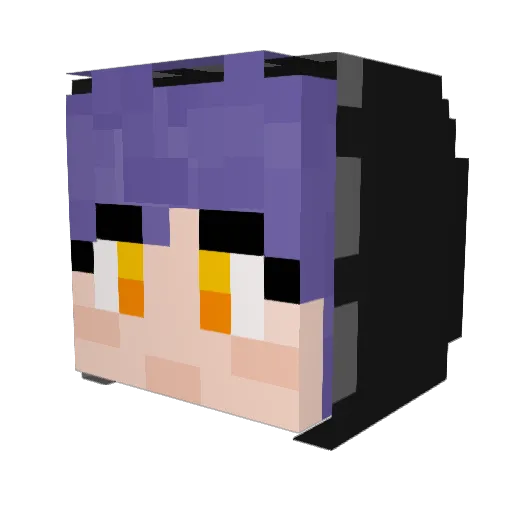 hankua Minecraft avatar head, 3D render