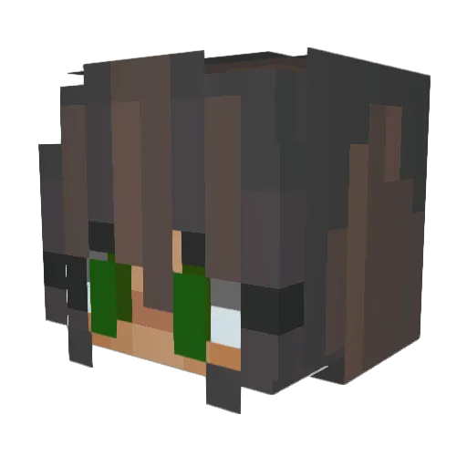 hanmae Minecraft avatar head, 3D render