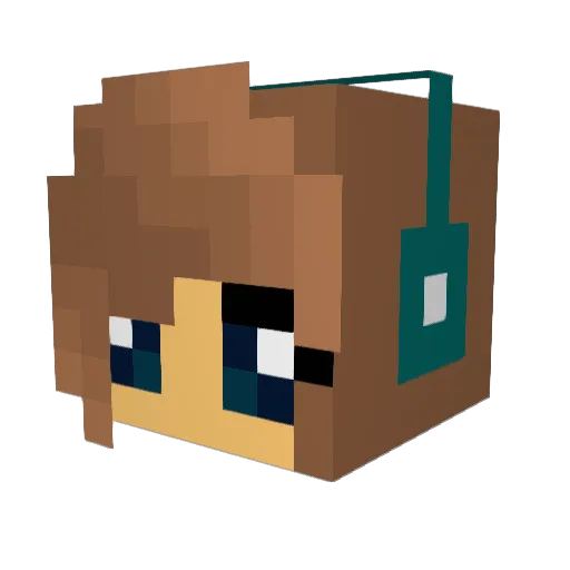 hanna765 Minecraft avatar head, 3D render