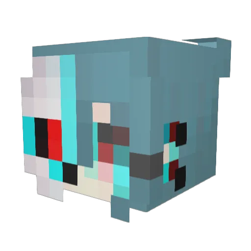 hanna_rose09 Minecraft avatar head, 3D render