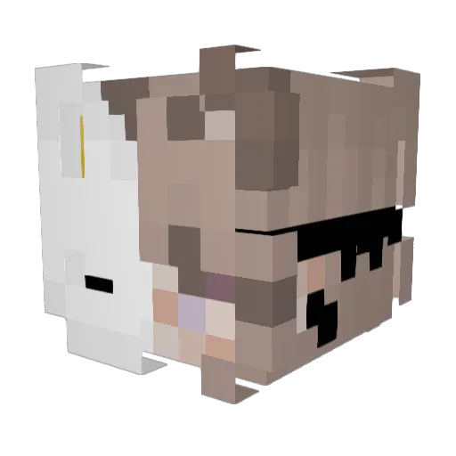 hannabbi Minecraft avatar head, 3D render