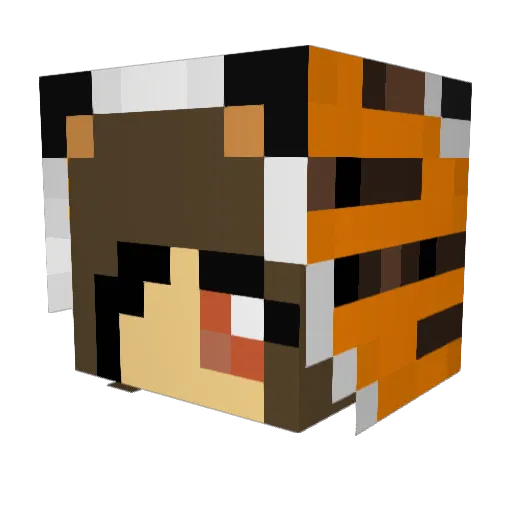 hannacole Minecraft avatar head, 3D render