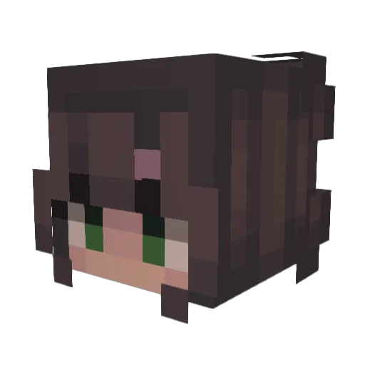 hannah128 Minecraft avatar head, 3D render
