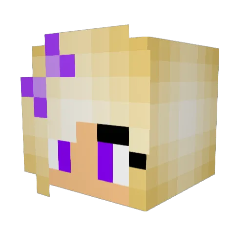 hannah7248 Minecraft avatar head, 3D render