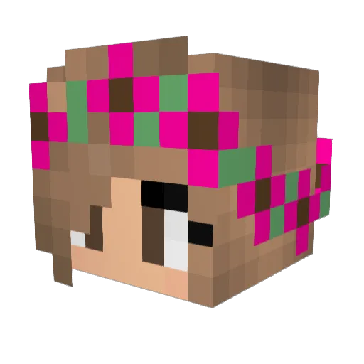 hannah90210 Minecraft avatar head, 3D render