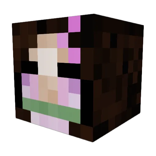 hannahbuckaroo Minecraft avatar head, 3D render