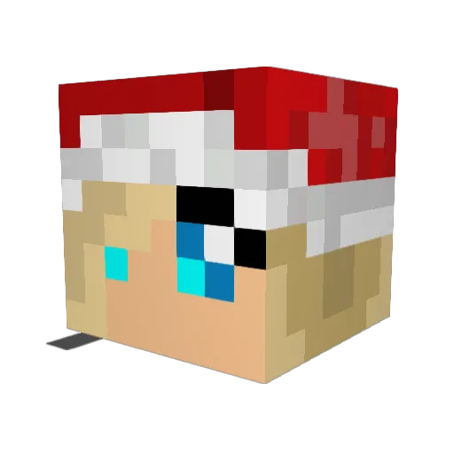hannahcoomber Minecraft avatar head, 3D render