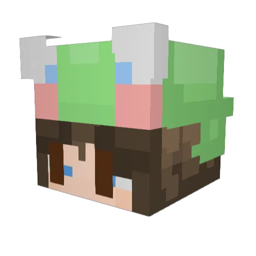 hannahgio Minecraft avatar head, 3D render