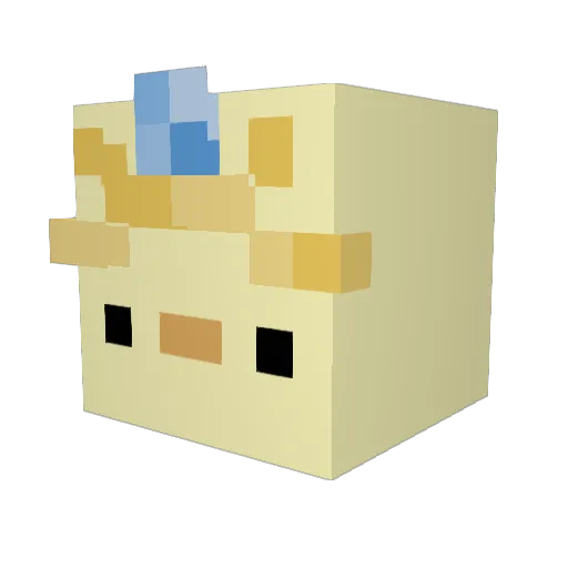 hannahjenson Minecraft avatar head, 3D render