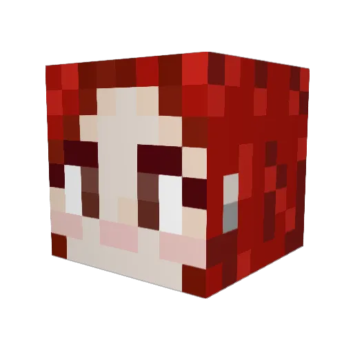 hannahlwalter Minecraft avatar head, 3D render