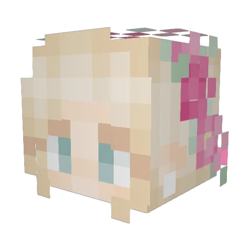 hannahrose29 Minecraft avatar head, 3D render