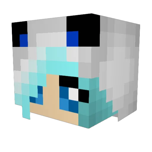 hannahsian Minecraft avatar head, 3D render