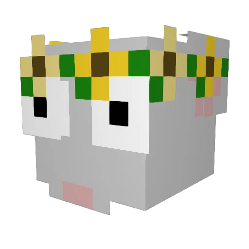 hannahtvf Minecraft avatar head, 3D render