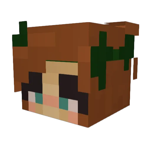 hannahxvine Minecraft avatar head, 3D render
