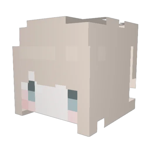 hannakitsu Minecraft avatar head, 3D render
