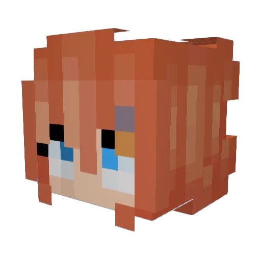 hannamie Minecraft avatar head, 3D render