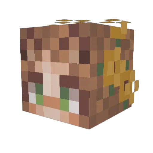 hannatheflop Minecraft avatar head, 3D render