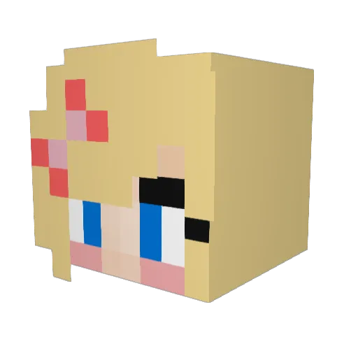 hannefur Minecraft avatar head, 3D render