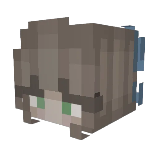 hannvvh Minecraft avatar head, 3D render