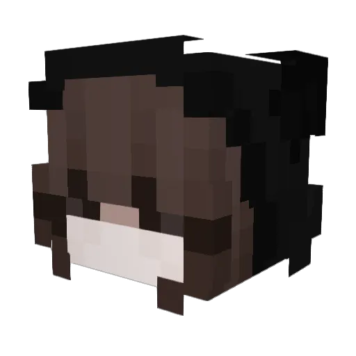 hannyy_ Minecraft avatar head, 3D render