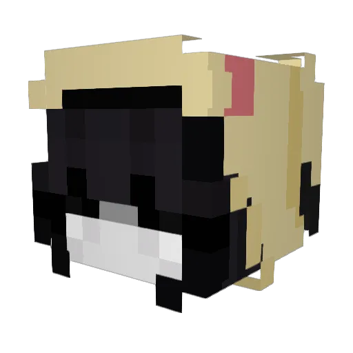 hanoooni Minecraft avatar head, 3D render