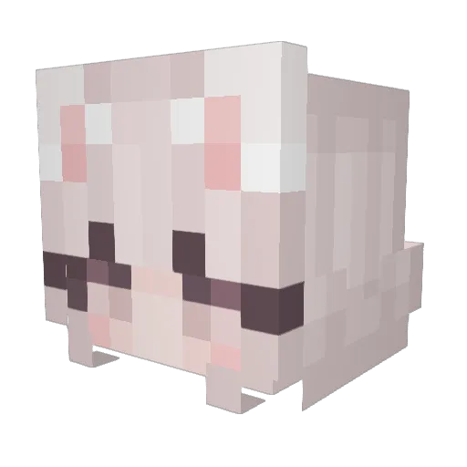 hansaki Minecraft avatar head, 3D render