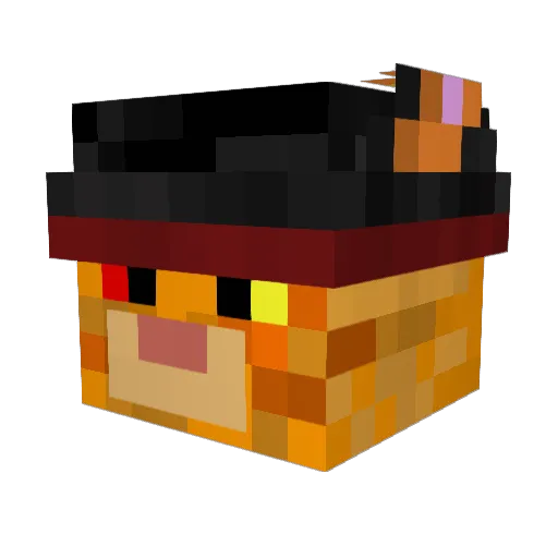 hanscat_ Minecraft avatar head, 3D render
